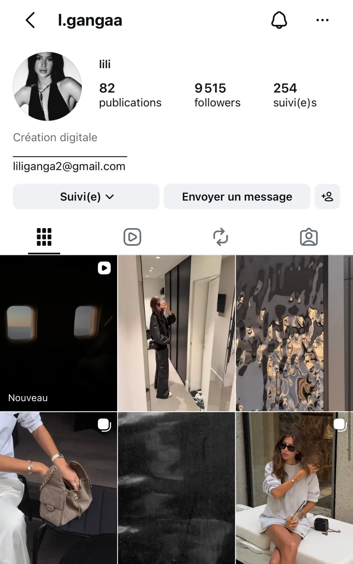 l.gangaa Instagram profile in August 2026